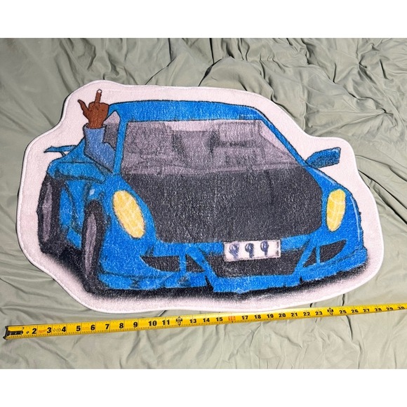 Juice WRLD 999 Club Other - Juice WRLD 999 Club Blue Sports Car Rug Streetwear Home Decor Accent Mat 27x20